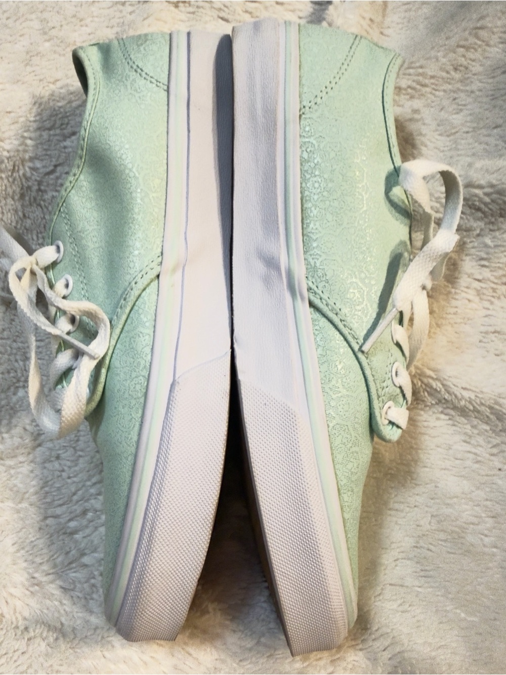 Vans Seafoam Mint Green Mandala Sneakers New Size 9
